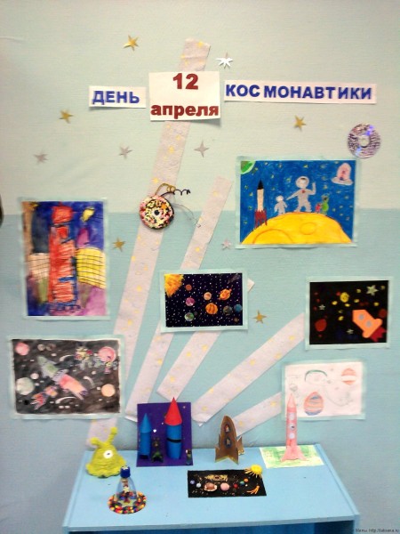 Выставка в детском саду поделки к дню космонавтики