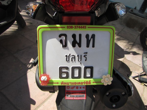 номера машин в Таиланде с львенком