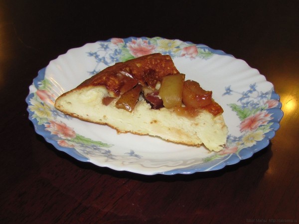 творожный пирог с яблоками Нежность творожная запеканка с яблоками пирог из творога и яблок