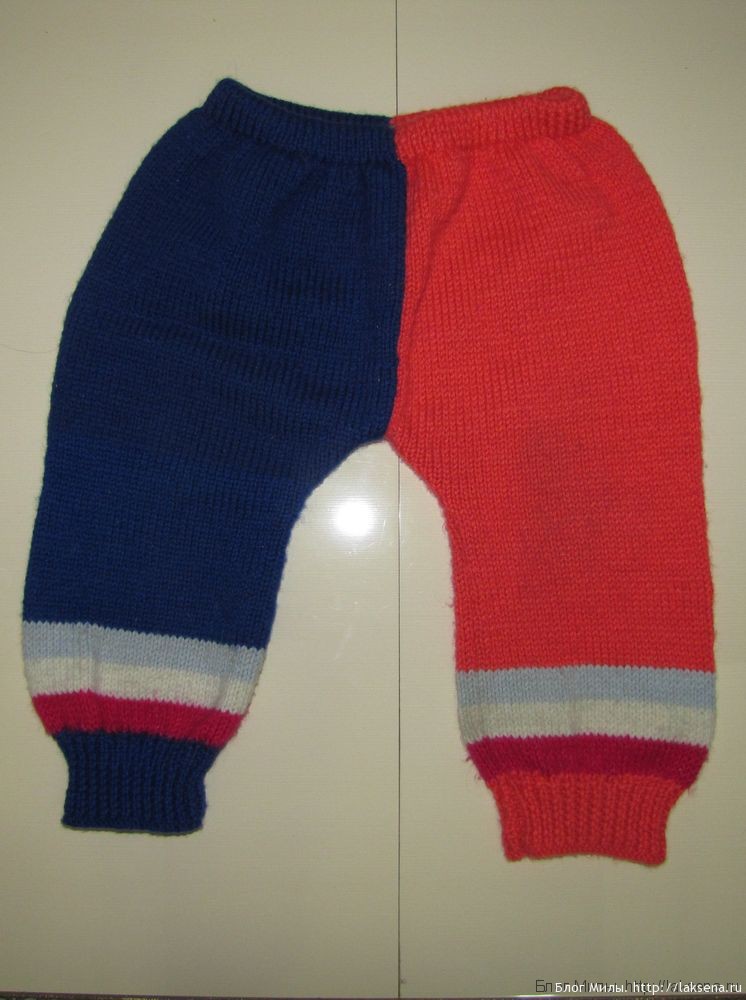 Учебная статья по вязанию теплых штанишек для малыша