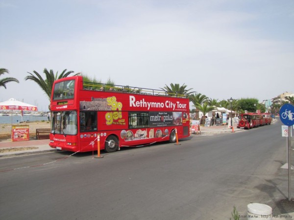 красный автобус Rethymno city tour