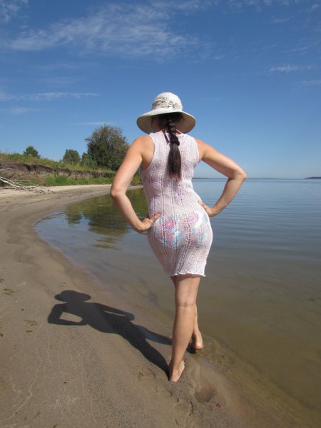 Пляжная туника спицами пляжное платье спицами белое пляжное платье
