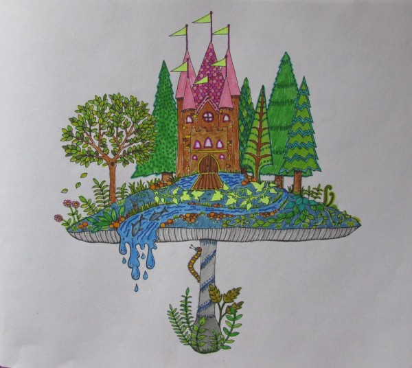  раскраска взрослым "Заколдованный лес" (Enchanted forest) 