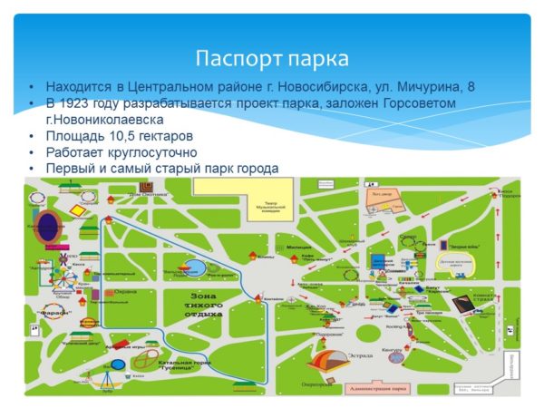 Презентация Центральный парк Новосибирск