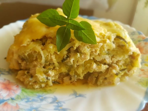 Запеканка куриная с кабачками в скороварке Sinbo 5033