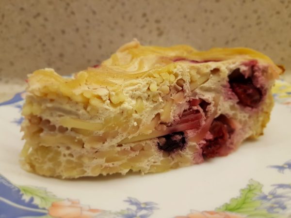 Запеканка из лапши с творогом