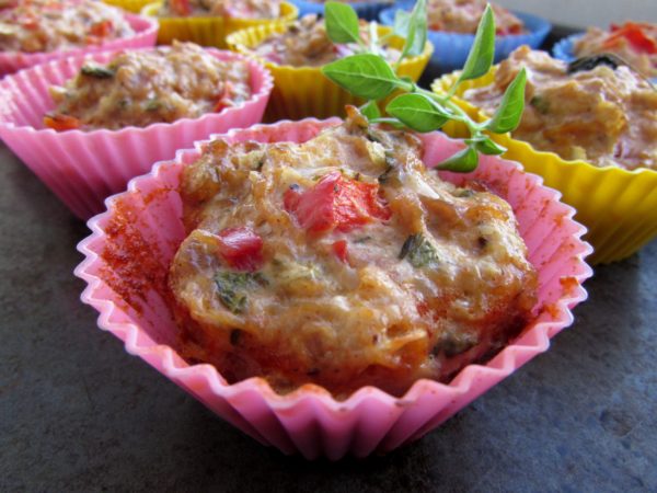 Куриные маффины с болгарским перцем