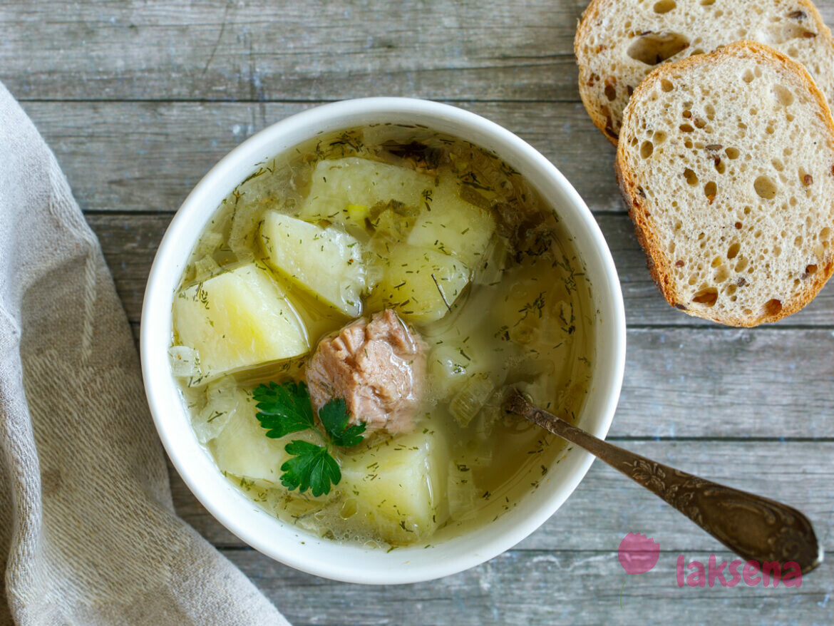 Быстро суп из рыбных консервов