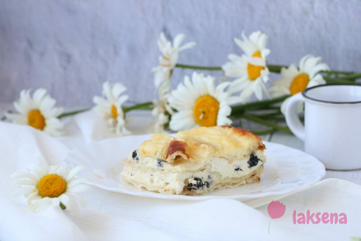 Пирог из лаваша с творогом (лазанья с творогом)