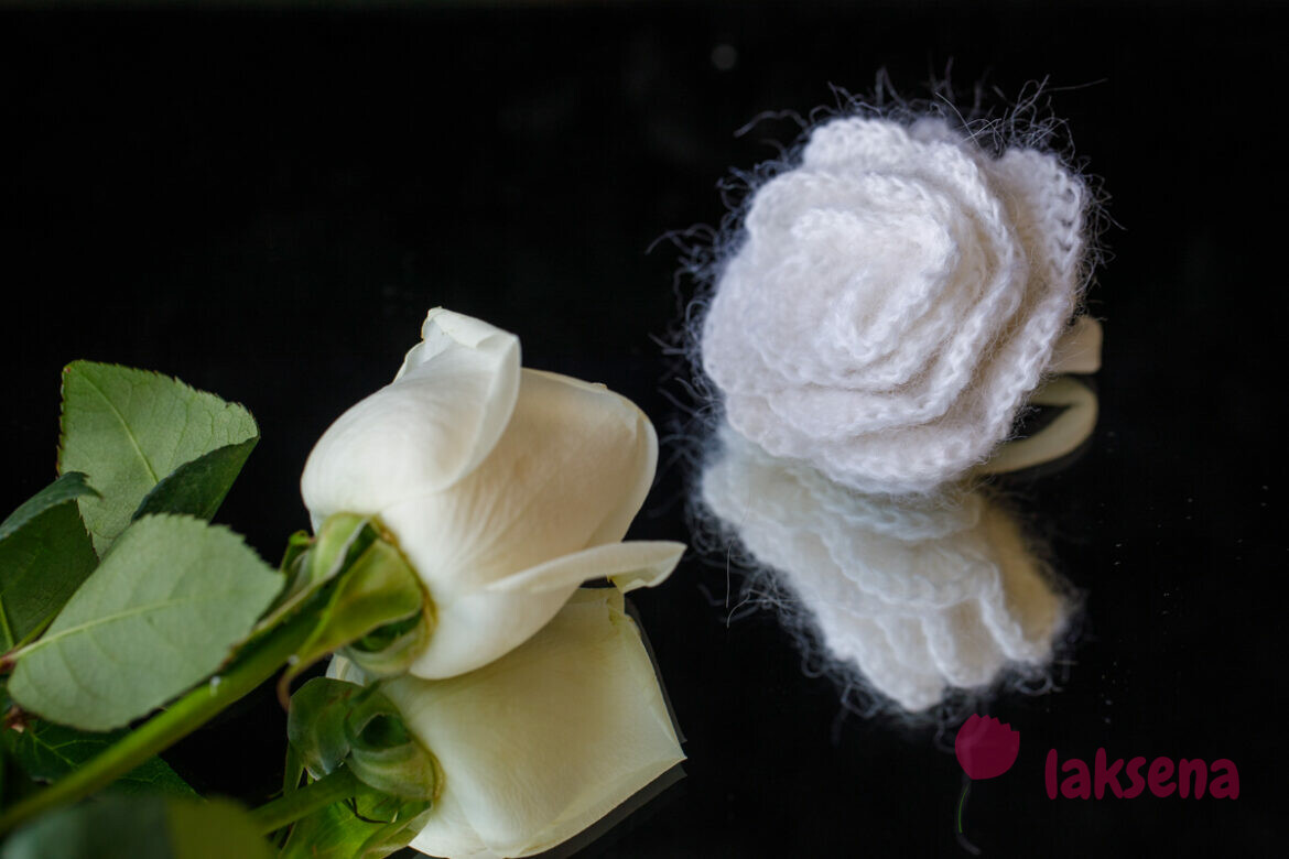 Вязаная резинка для волос крючком для школы