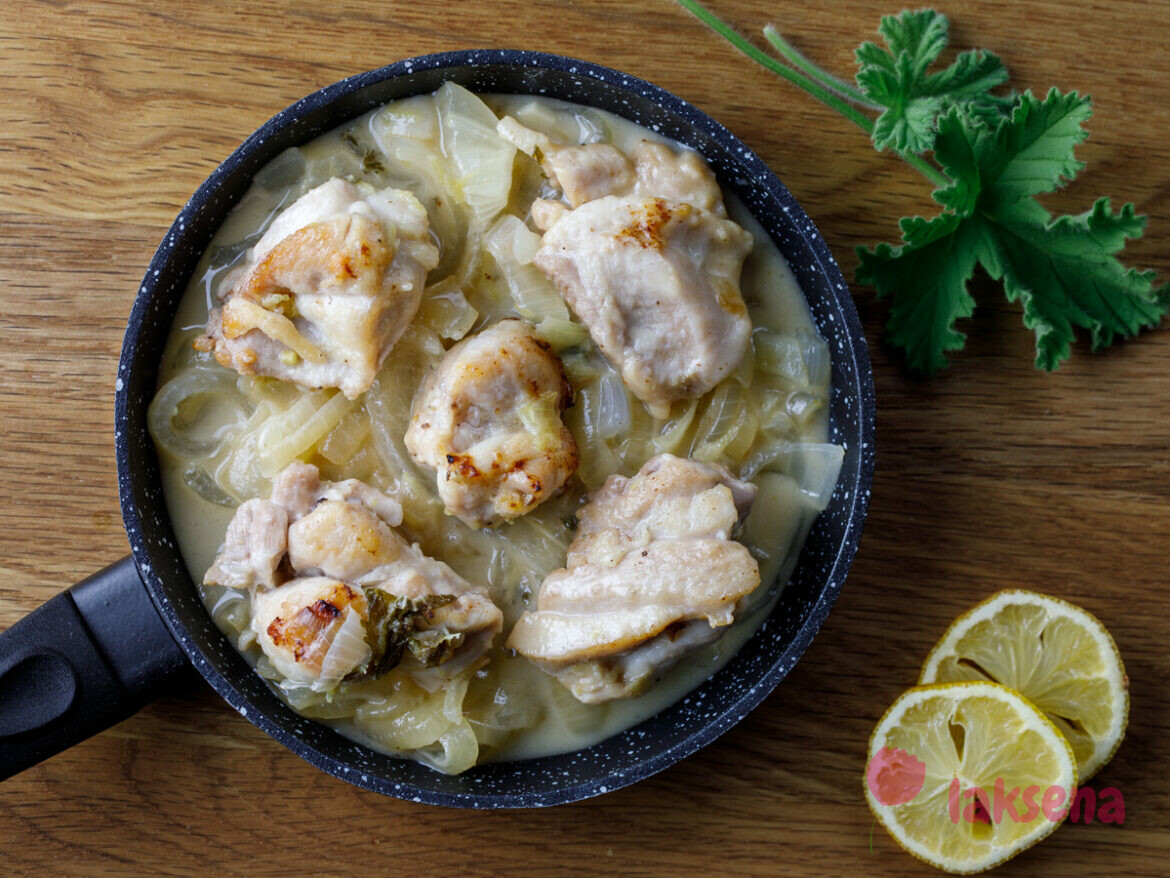 Курица с лимоном и душистой геранью