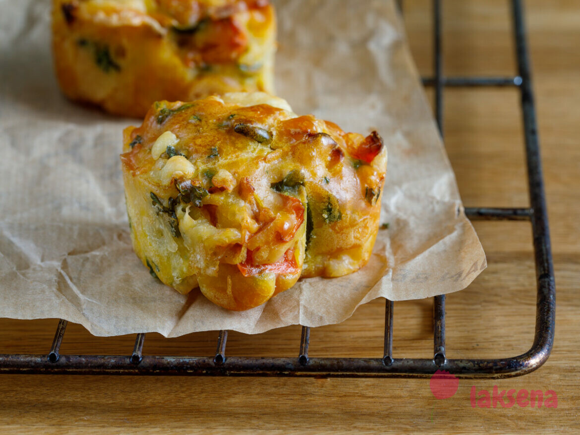 Маффины с сыром и болгарским перцем