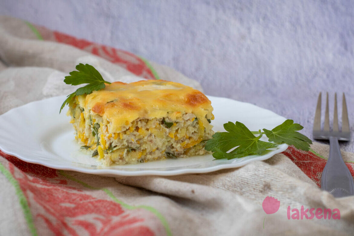 Запеканка куриная с кабачками в скороварке Sinbo 5033