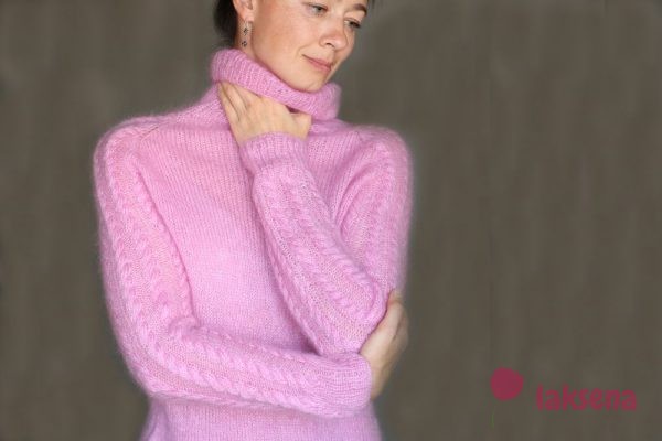 мохеровый свитер спицами для женщин