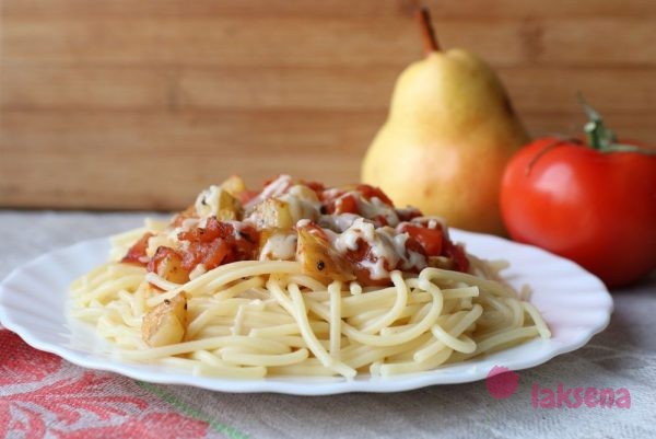Паста с грушей и помидорами спагетти с грушами в томатном соусе
