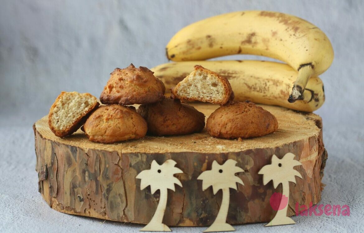 Постное банановое печенье без яиц