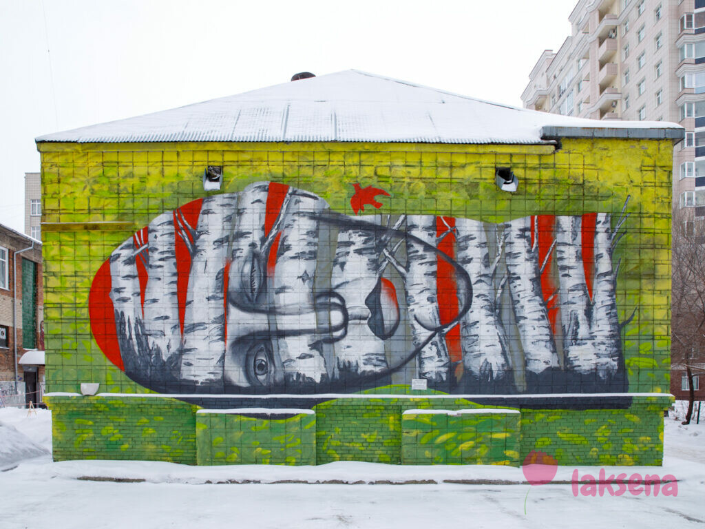рядовой граффити муралы новосибирск