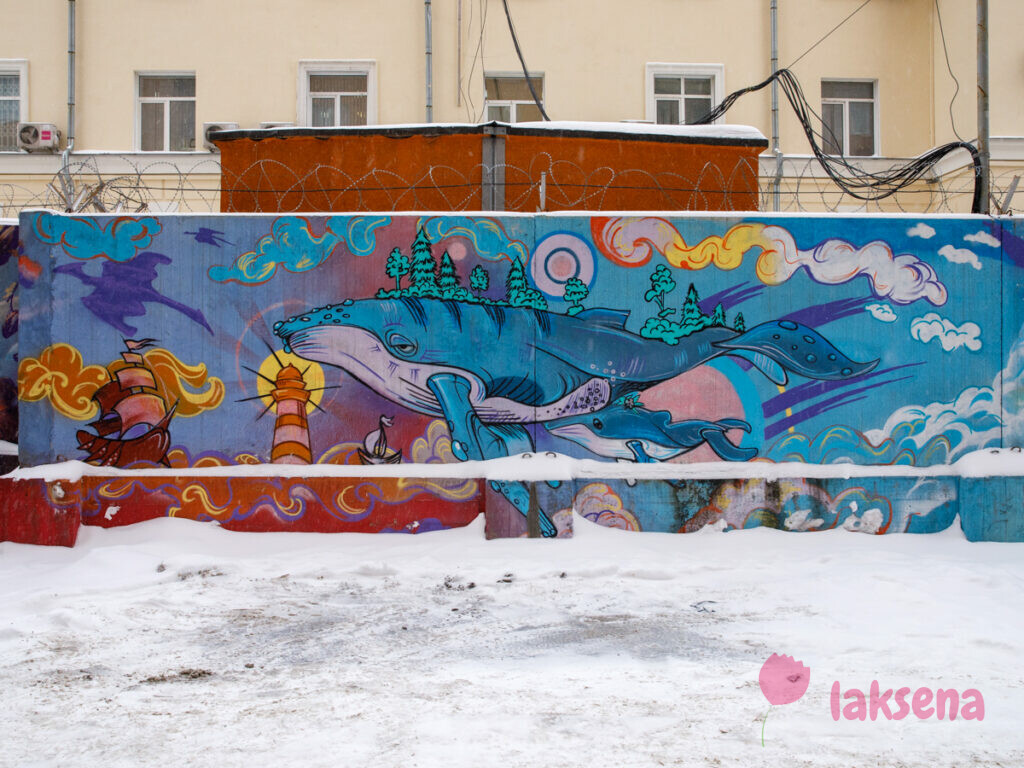 закат граффити муралы новосибирск