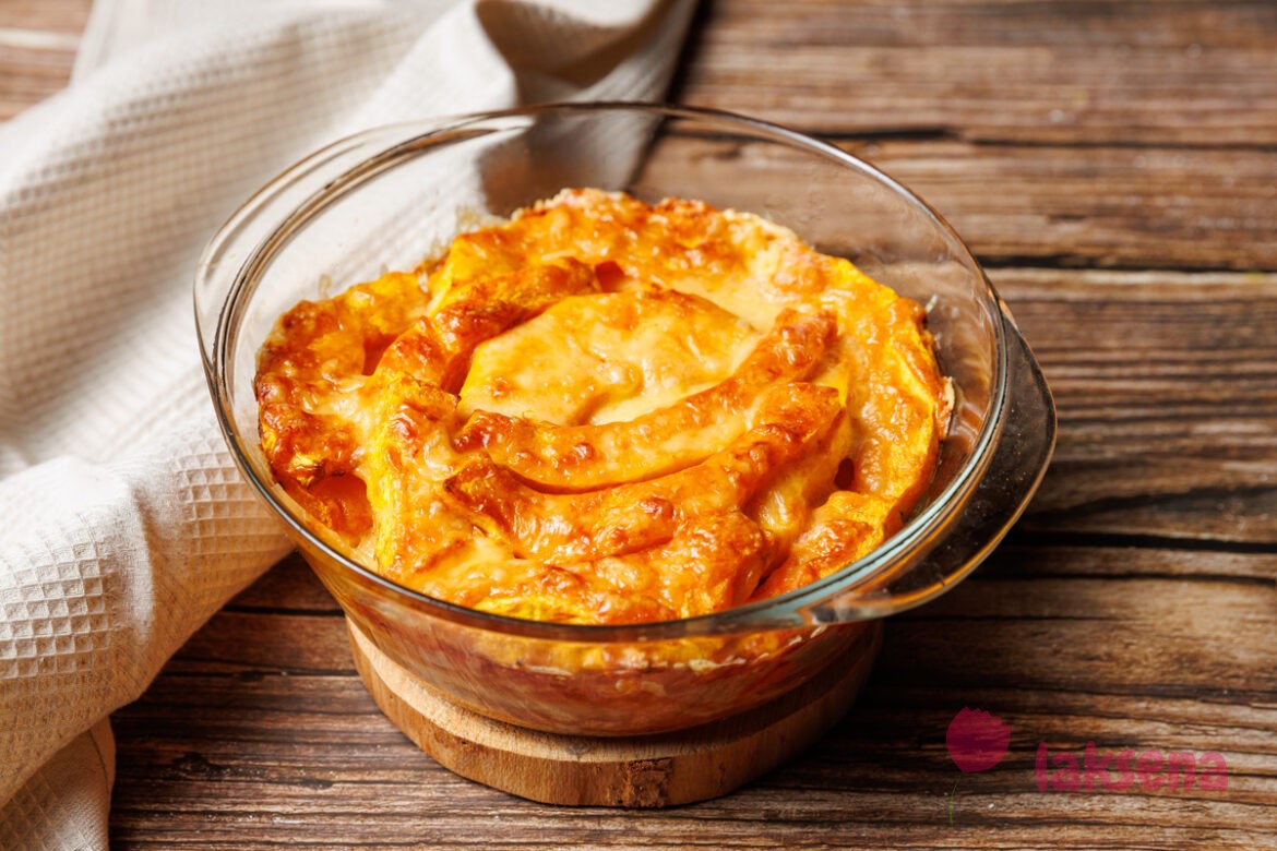 Запеченная тыква с сыром