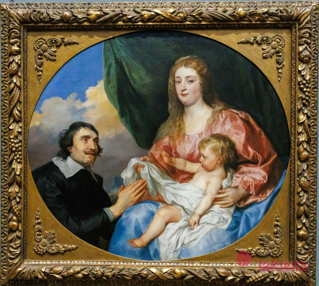 Лондонская национальная галерея рубенс и ван дейк Аббат Скалья, поклоняющийся Богородице с младенцем, Антонис Ван Дейк