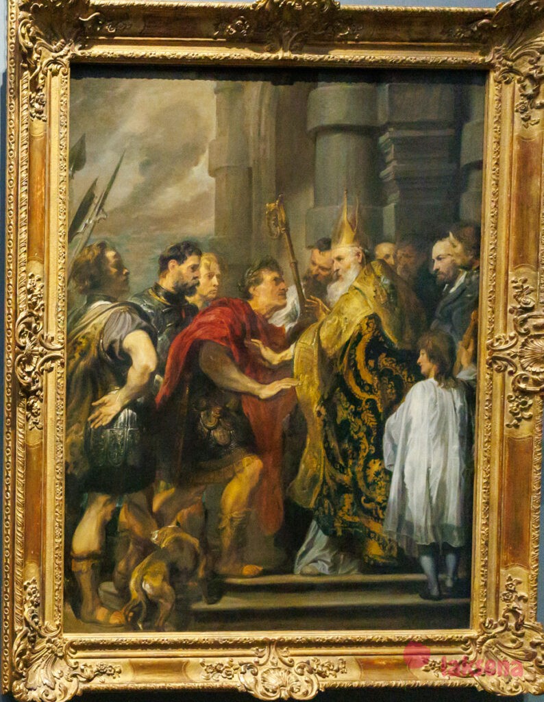 Лондонская национальная галерея рубенс и ван дейк Святой Амвросий не пускает Феодосия в Миланский собор, Антонис Ван Дейк 