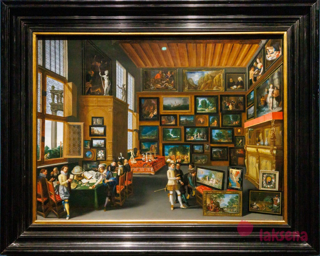 Лондонская национальная галерея XVII век голландцы рембрандт Коллекционеры в комнате, увешанной картинами, Неизвестный фламандский художник