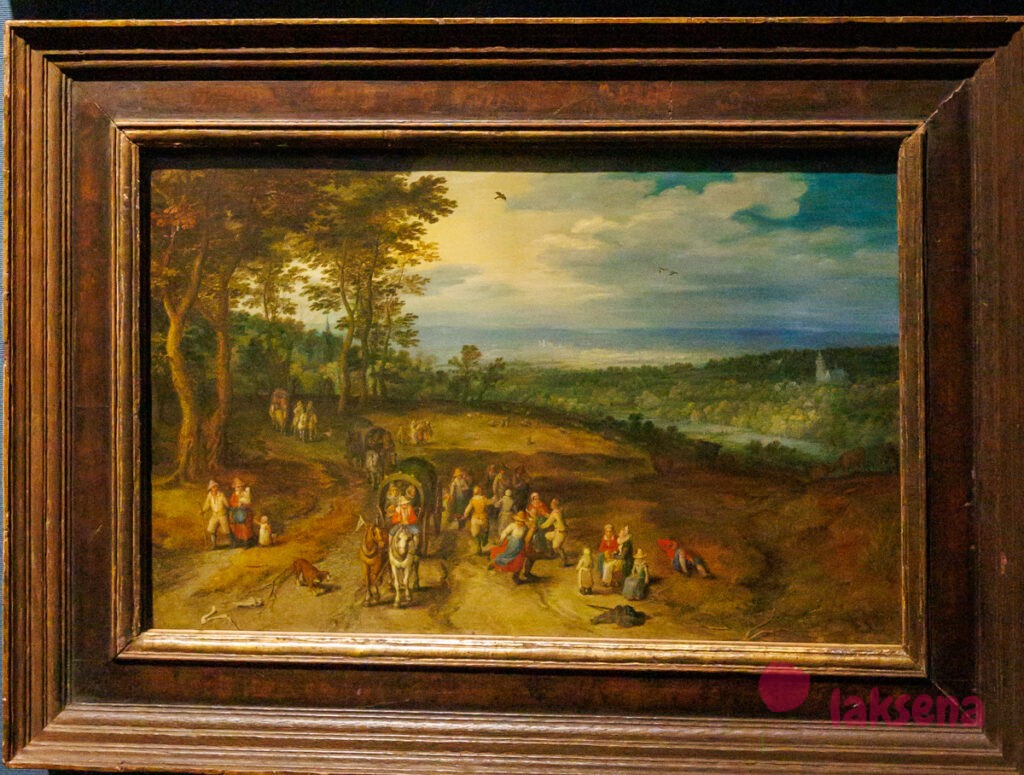 Лондонская национальная галерея XVII век голландцы рембрандт Пейзаж с путешественниками и крестьянами на тропе, Ян Брейгель Старший 