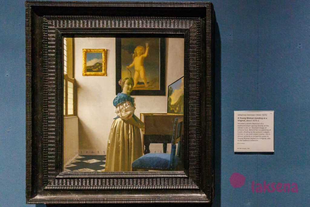 Шедевры Лондонской национальной галереи Дама, стоящая у верджиналя, Ян Вермеер