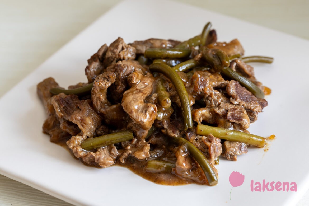 Стрелки чеснока с мясом