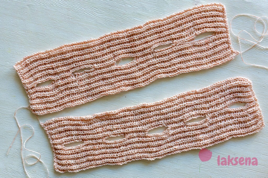 Повязка на голову спицами Пышная коса