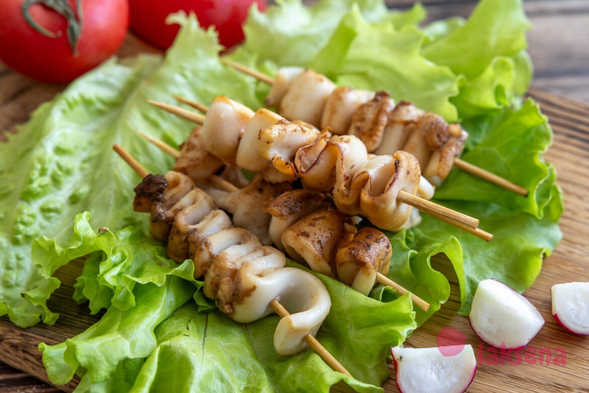 Шашлык из кальмаров