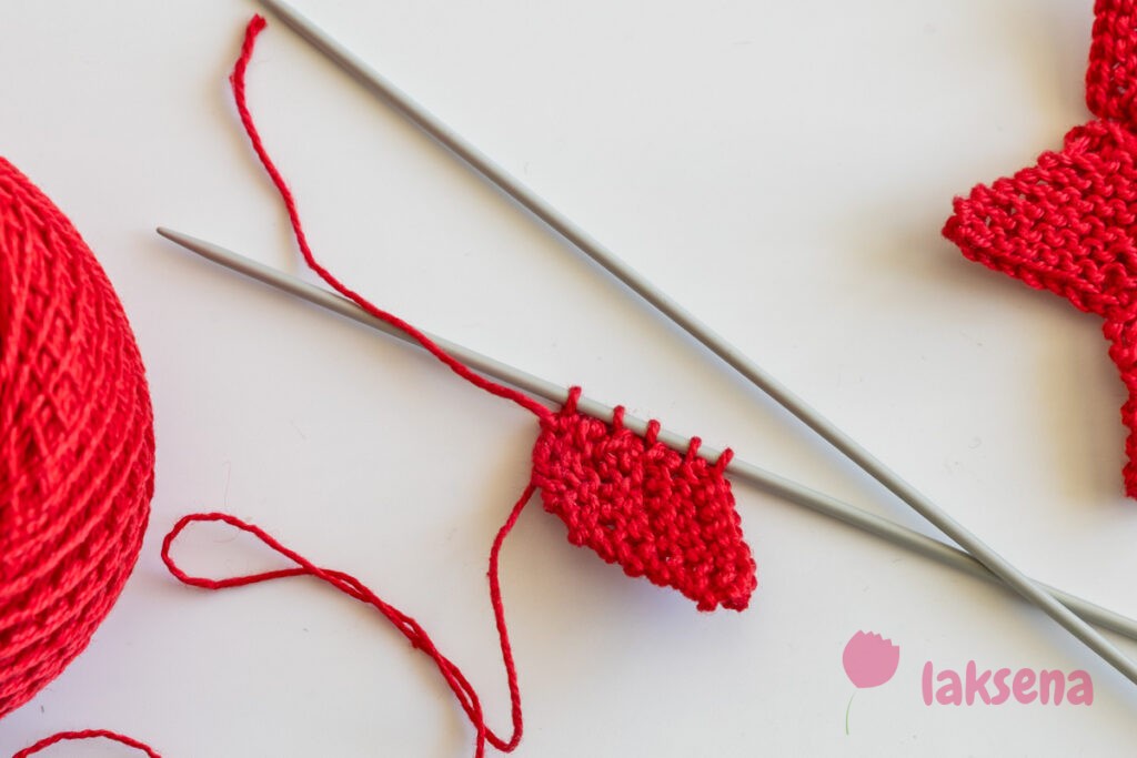 Звезда вязаная на 2 спицах