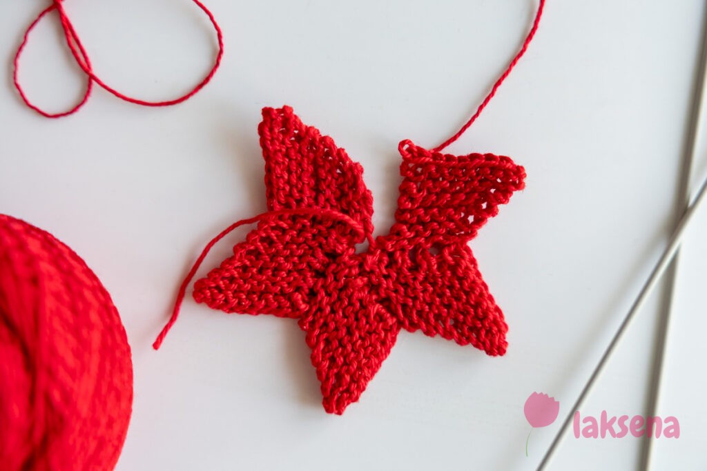 Звезда вязаная на 2 спицах